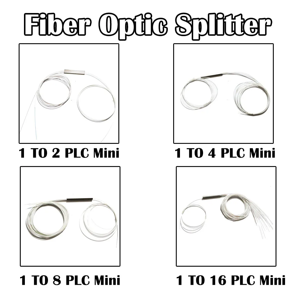 Волоконно Оптический Сплиттер PLC без коннектора длина 50/100 м 10/20/30/1 0