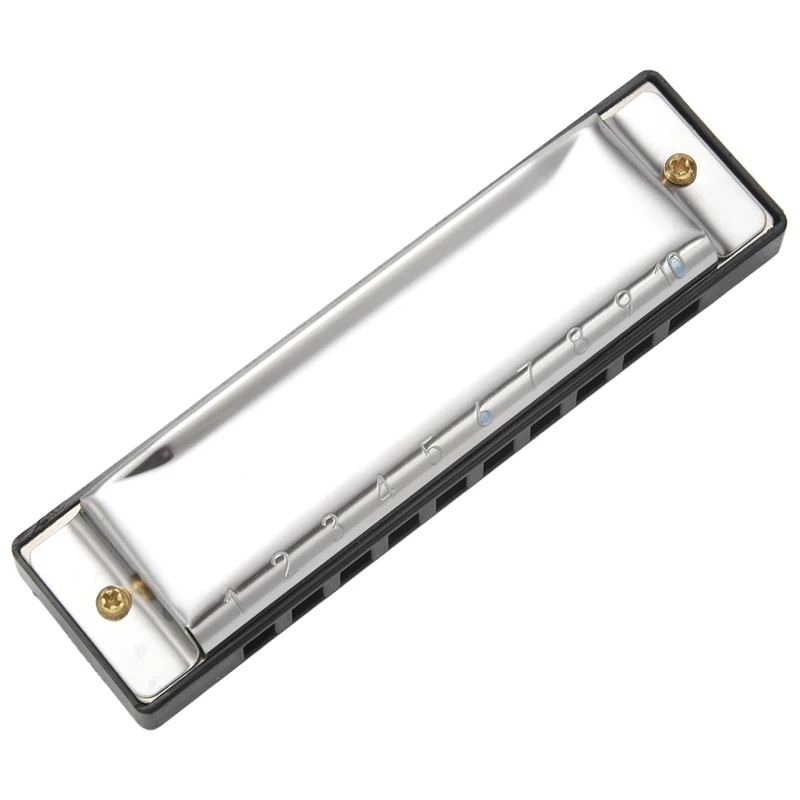 

10 Holes Blues Harmonica Musical Instrument Stainless Steel Mouth Organ for Children Gifts