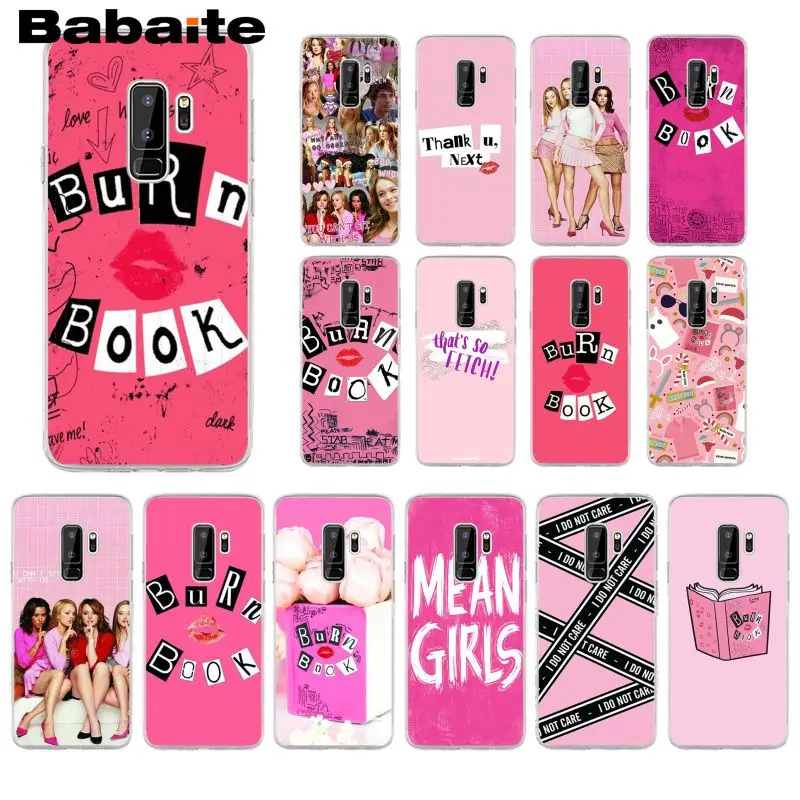 Babaite Burn Book Mean Girls Kiss Colorful Cute Phone Accessories Case for Samsung S9 S9 Plus S8 S8plus S7 S6 S5 Mobile Cases