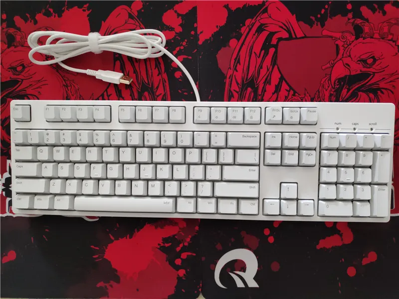 IKBC C104 механическая клавиатура Толстая PBT keycap cherry mx Переключатель коричневый синий полный размер без подсветки игровая клавиатура