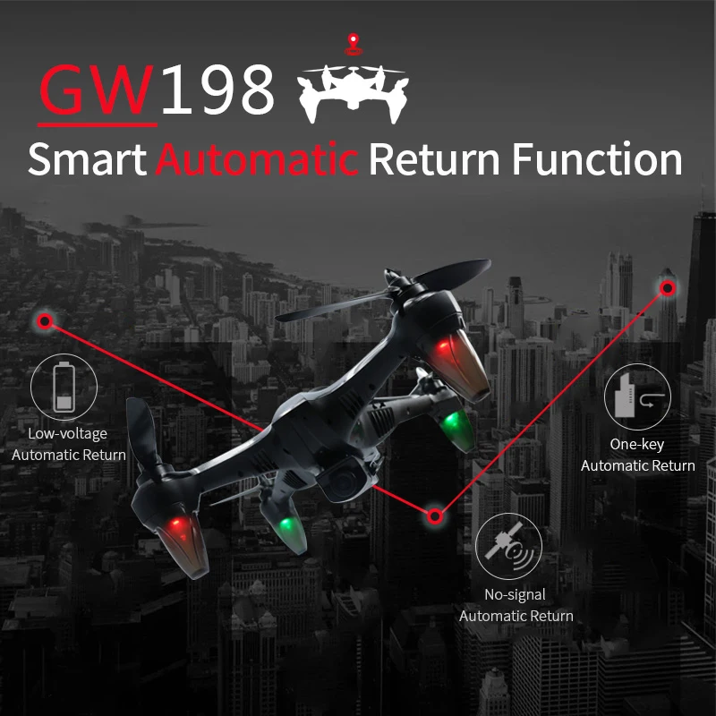 GW198 профессиональная ESC камера Дрон 1080P gps 5G wifi HD FPV на ру воздушный Квадрокоптер
