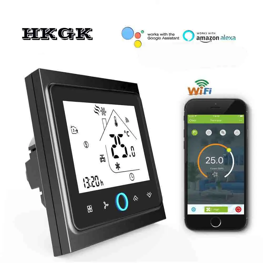 2p 4p cooling/heating digital wireless wifi thermostat room temperature control for Central air conditioning