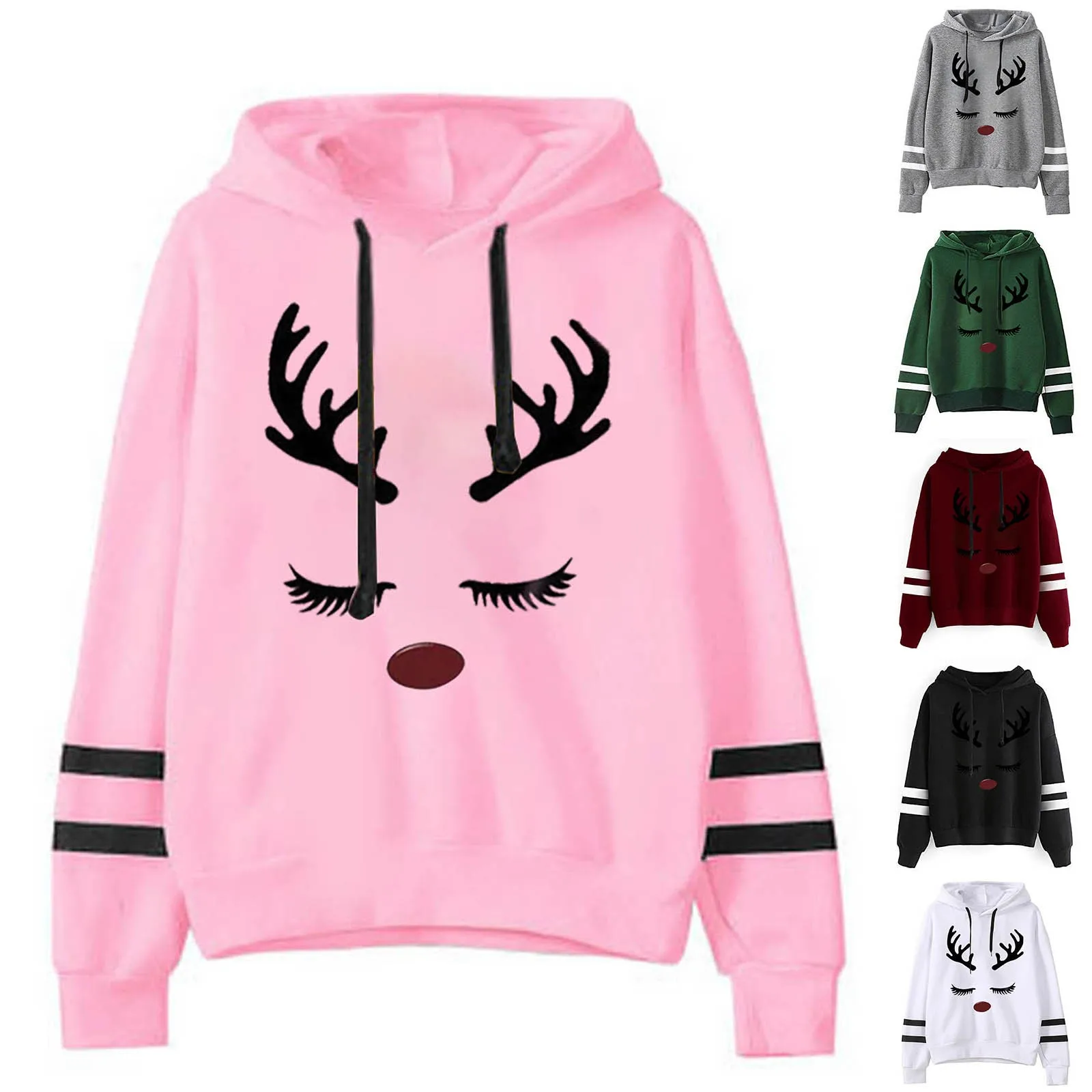 

Women's Lightweight Long Sleeve Casual Pullover Hooded Tops