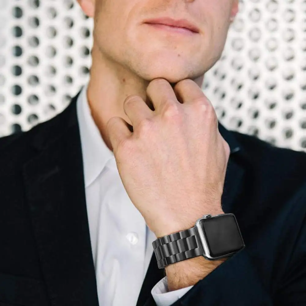 Миланская петля ремешок для Apple watch 42 мм 38 iWatch 44 40 браслет из нержавеющей стали
