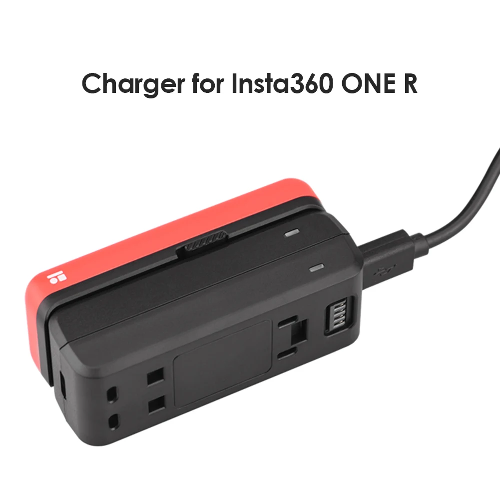 

1500mAh Battery Base Charger Micro+Type-C Charging Adapter Carrying Handheld Camera Elements for Insta360 One R