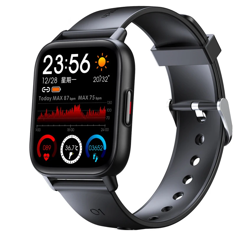 

Smart Watch Men 1.69inch Full Touch Measuring temperature Bluetooth call answer heart rate monitor 2021 Sport SmartWatch Women