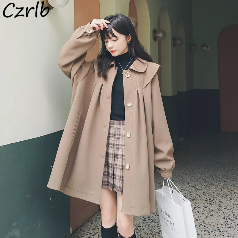 Тренч Женский трапециевидный в японском стиле милая Повседневная Верхняя одежда