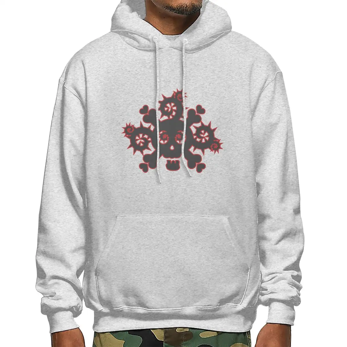 

Red Bones Men's Hoodie Autumn/Winter Street Style oversized Sweatshirt Women Hoodie Casual Sweatshirt TX6121