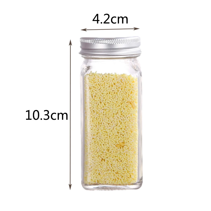 Кухонная квадратная стеклянная банка приправа барбекю контейнер для перца