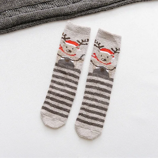 1 пара новогодних Хлопковых Носков подарок рождественские украшения 2020 года для
