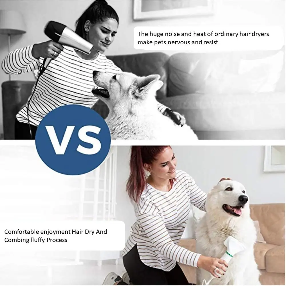 Низкая температура и шум фен для домашних животных расческа собак кошек гребень