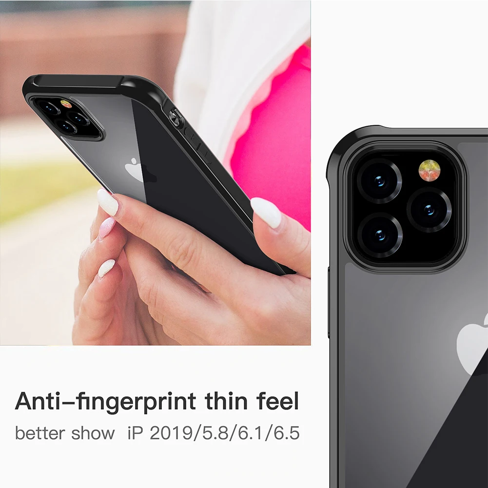 Прозрачный жесткий чехол для iPhone 11 5 8 6 1 2019 защита подушка безопасности