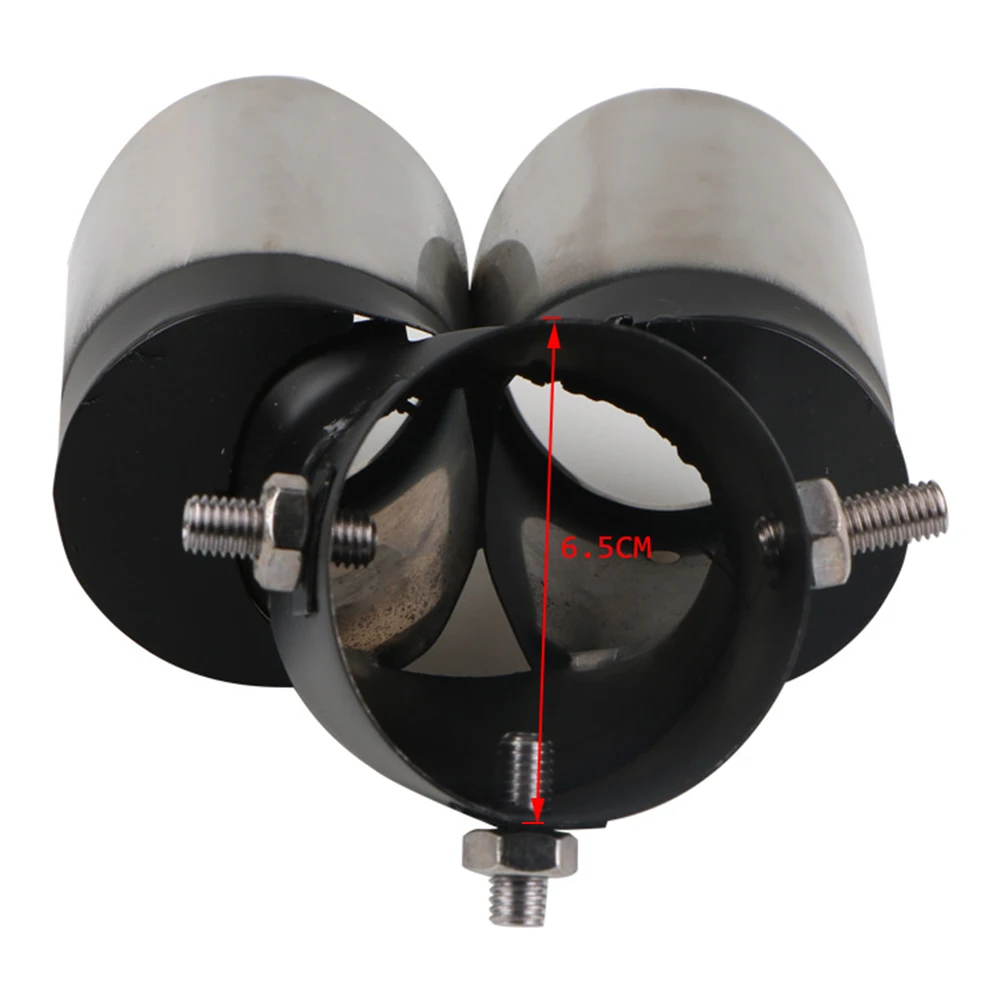 Двойной выпускной наконечник для автомобиля из нержавеющей стали Наклонный