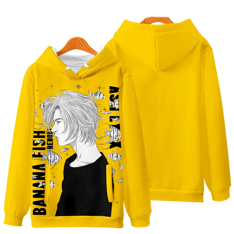 

2021 New BANANA FISH 3D Print Hoodie Sweatshirts Women/Men Autumn Winter Pullover Harajuku Streetwear Hip hop Hoodies Clothes