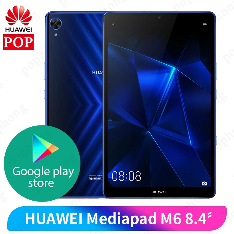 huawei Mediapad M6, 8,4 дюймов, 4 ГБ, 64 ГБ, wifi, планшетный ПК, Kirin980, четыре ядра, Android 9,0, Google play, 6100 мАч, type-C, 2560x1600