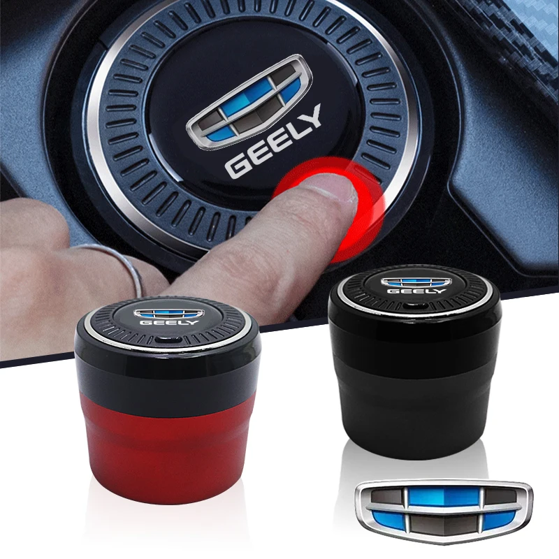 

Car accessories ashtray Button open style LED Stainless steel plastic For Geely Emgrand EC7 EC8 X7 GE GT Emgrand EV8 EX7