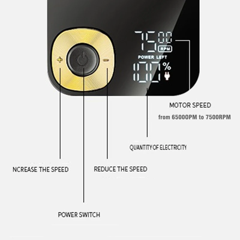 Оригинальный металлический корпус barber pro Борода волос электробритва для мужчин