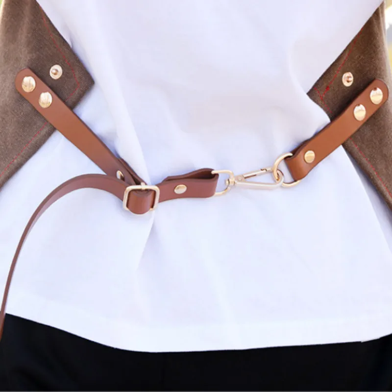 

Senyue Fashion women kitchen barbecue cooking apron unisex restaurant denim aprons Bartender Work uniform Cortex Sleeveless bib