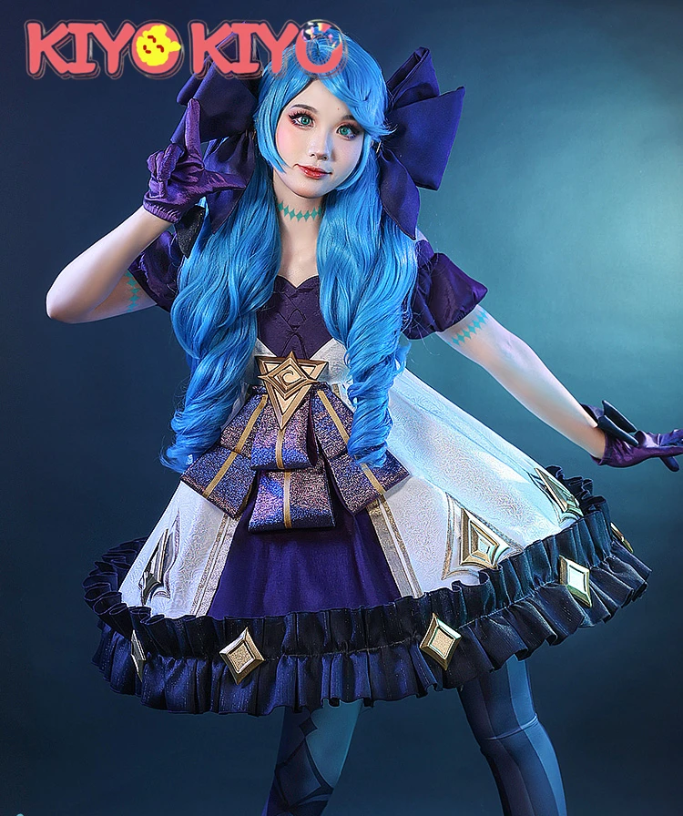 KIYO-KIYO LOL The Hallowed Seamstress Gwen Cosplay Costume Dress female Halloween Costumes Female