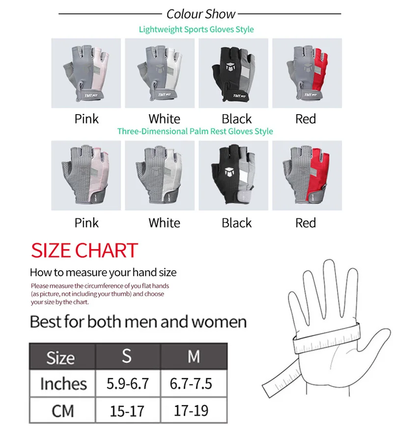 TMT женские перчатки для тренажерного зала бодибилдинга спорта фитнеса гантелей