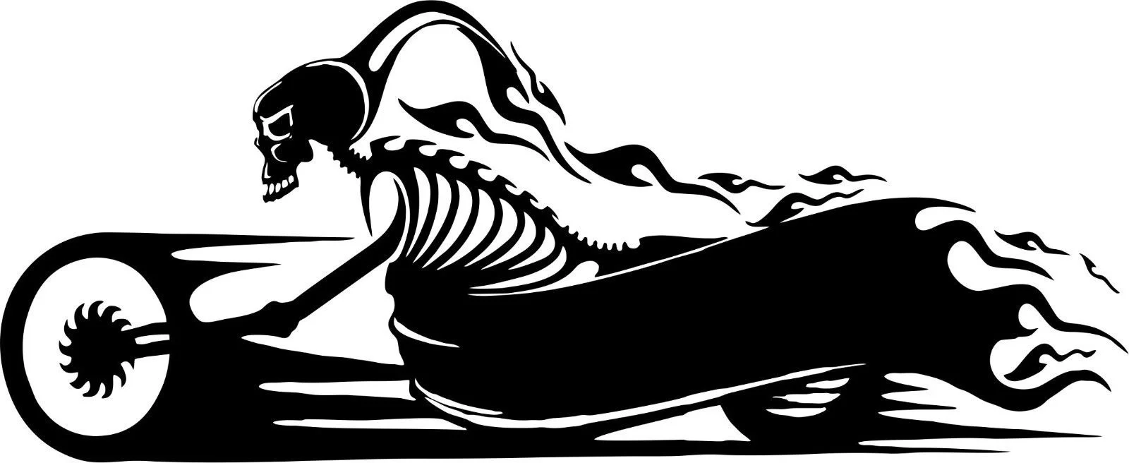 

For Motorcycle Skeleton Biker Skull Car Truck Window Wall Laptop Vinyl Decal Sticker Styling