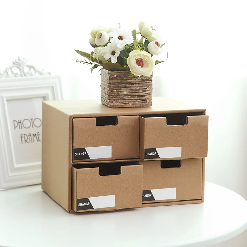 Многофункциональный настольный многоуровневый ящик для хранения бумажная