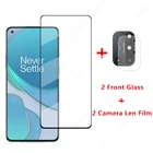 2 шт. Для Oneplus 8T Закаленное стекло для Oneplus 8T Защитная пленка для экрана HD задняя камера Len пленка для OnePlus Nord