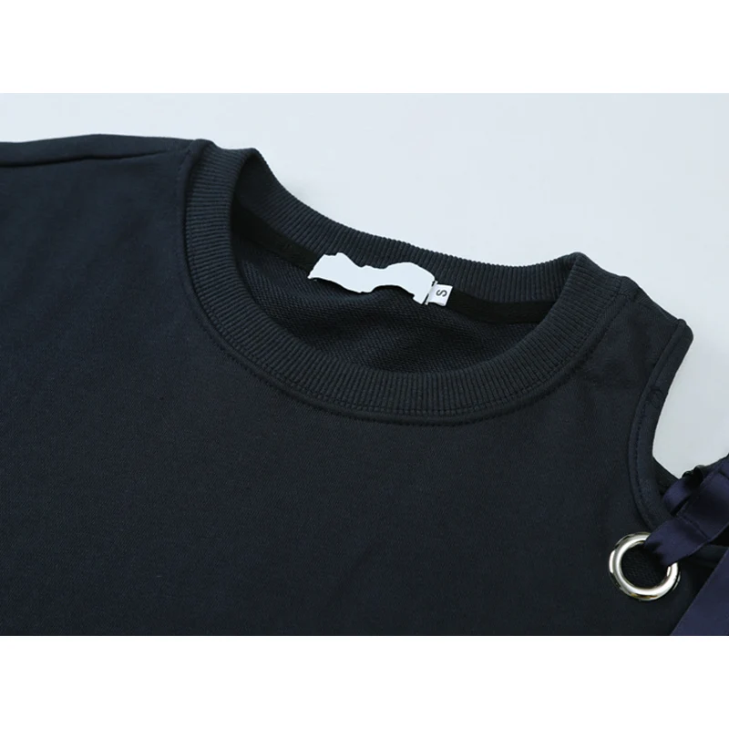 Женский однотонный пуловер с длинным рукавом и круглым вырезом | Женская одежда