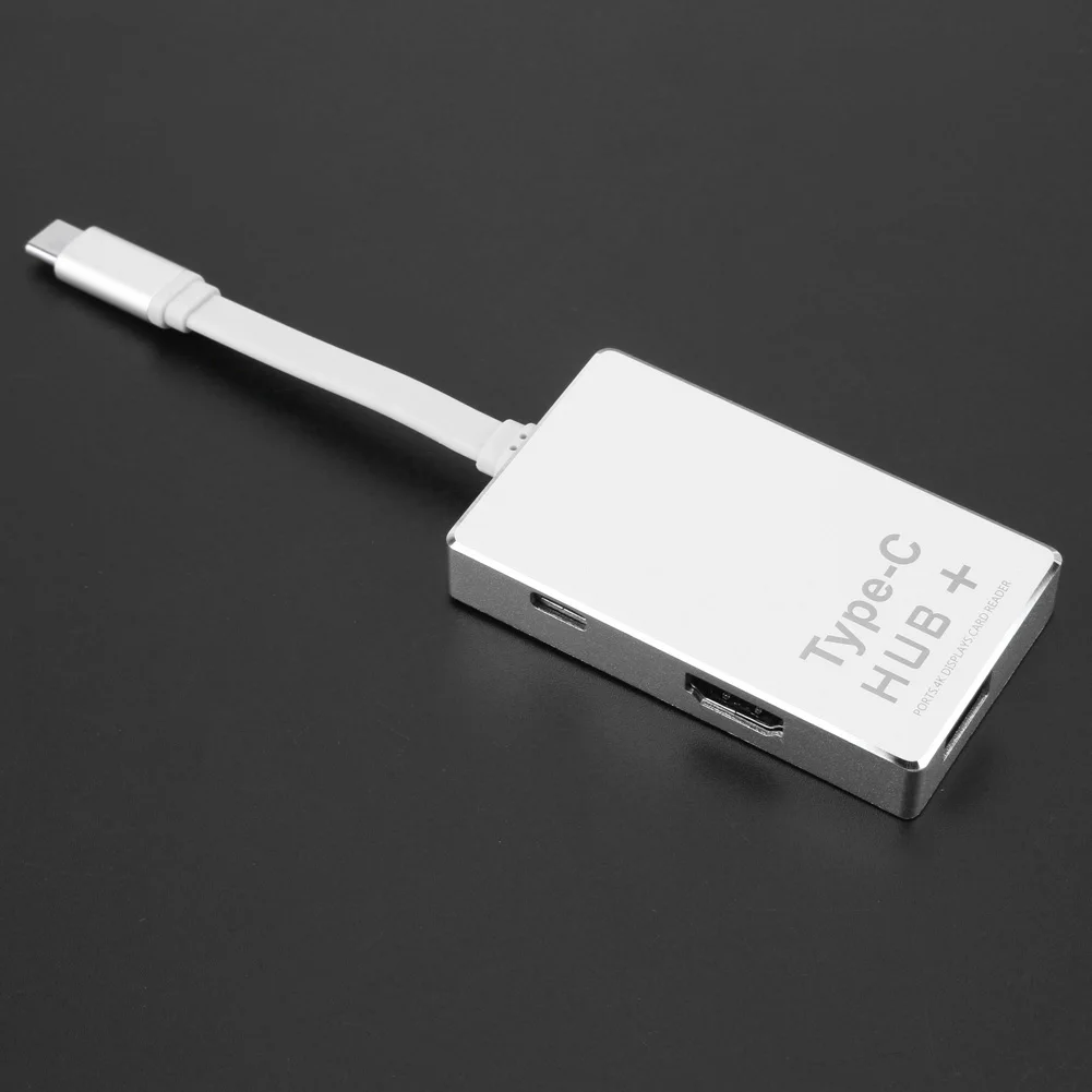 Многофункциональный концентратор USB 3 1 Type C в корпусе из серебристого