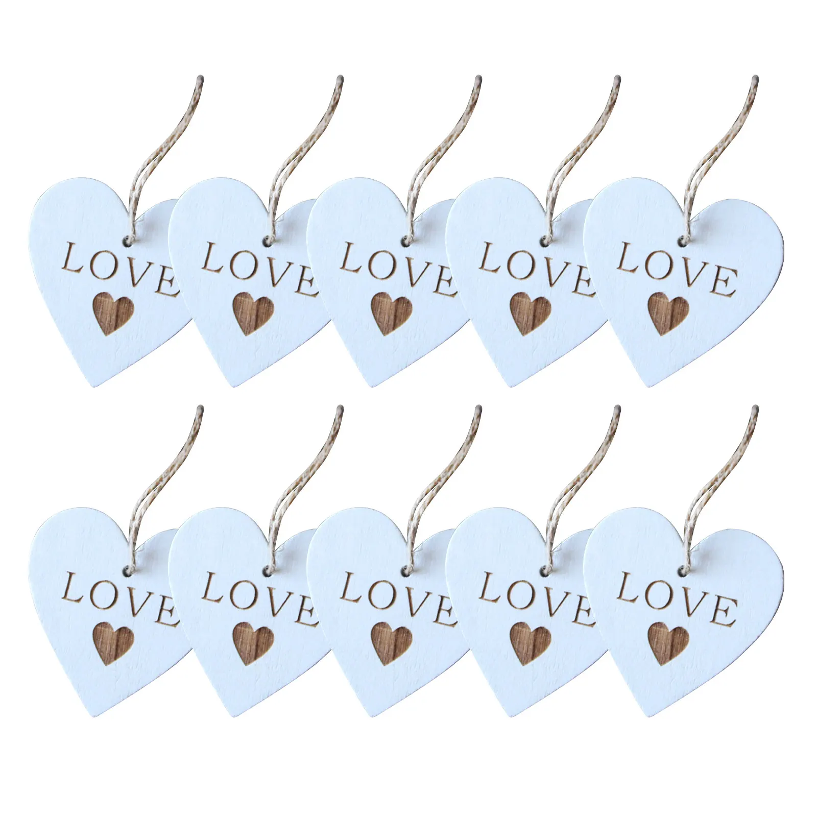 

Diy Christmas tree decorations Pendant Labels Wooden Ornaments Wood Chips Heart-shaped Wedding And Anniversary Wooden Pendant