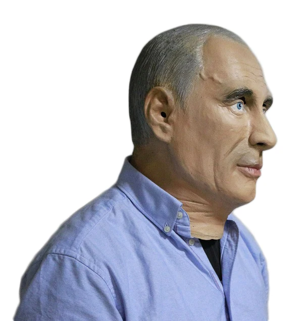 Русская маска Путина, человеческое лицо, косплей, полная голова, латексная маска для Хэллоуина, вечерние, маскарадные