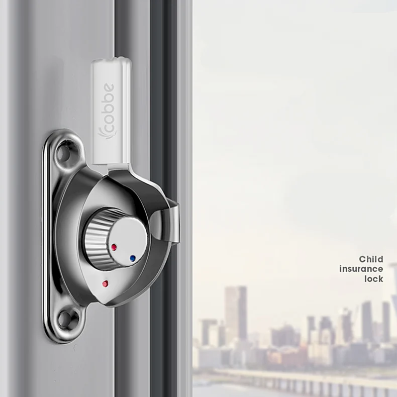 

Stainless Steel Sliding Door Window Lock Buckle Double-sided Crescent Safety Lock Vintage Door and Window Hardware Accessories