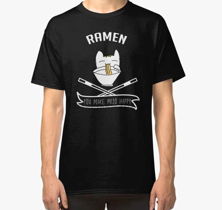 Мужская футболка с принтом рамен вы делаете мисо веселая смешная кошкой котенком