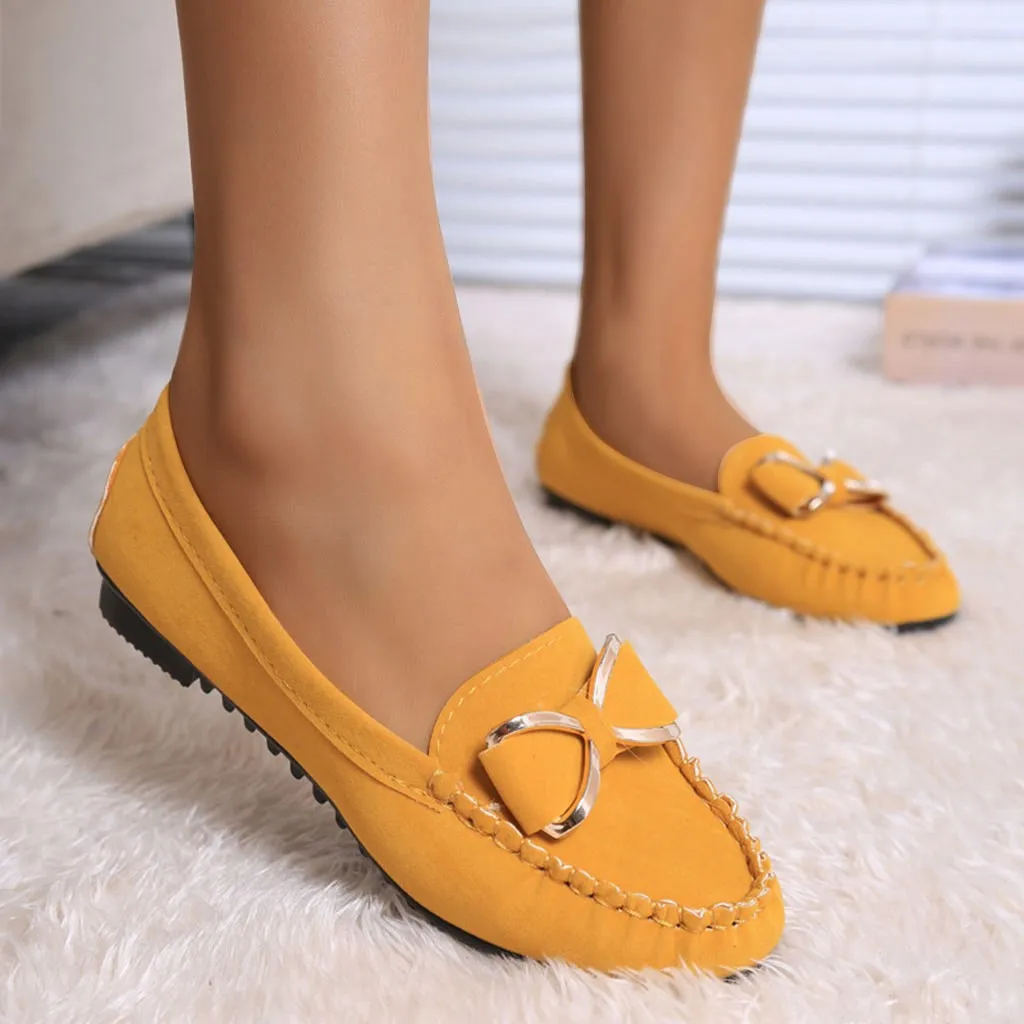 

New 2020 women's loafers Solid Colors Flat ballet shoes Bow Knot Lazy loafers Shallow Casual Slip On Shoes scarpe donna