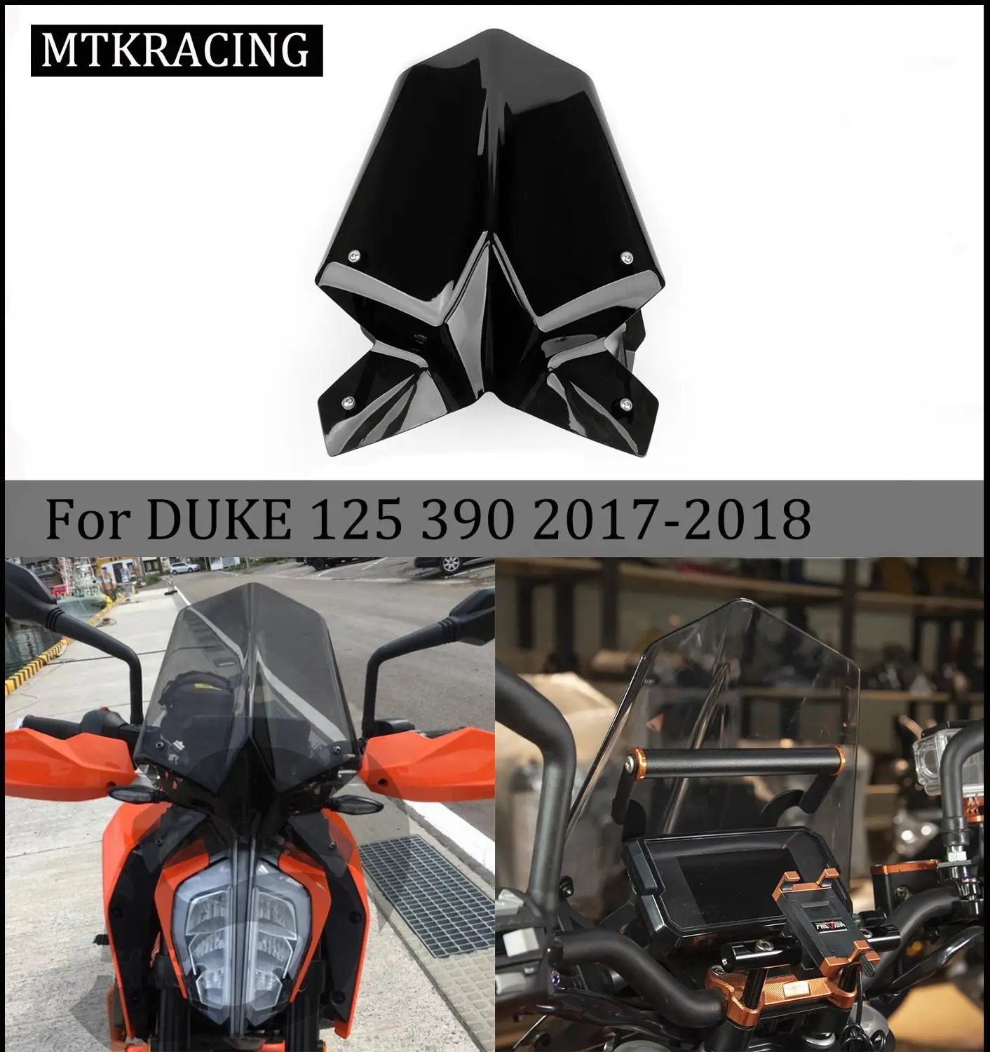 MTKRACING для DUKE 125 390 Лобовое Стекло переднего экрана мотоцикла 2017 2018|Накладки и