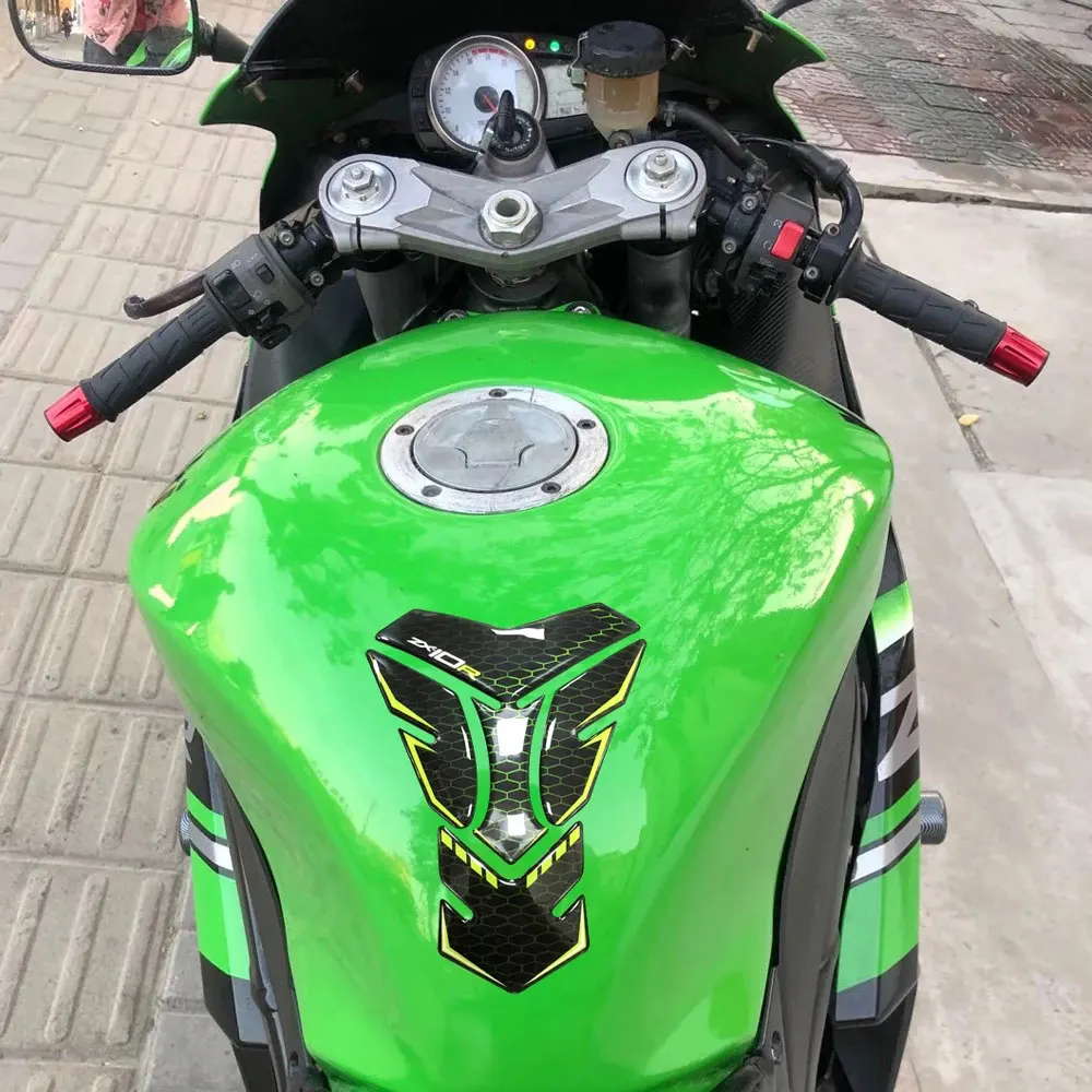 Наклейки для Kawasaki Ninja ZX-10R ZX10R Tank Pad колодки резервуара газовая эмблема на колено
