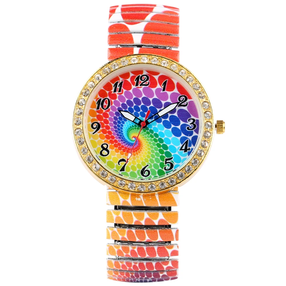 Топ люксовый бренд кварцевые часы женские разноцветные павлин дизайн без пряжки