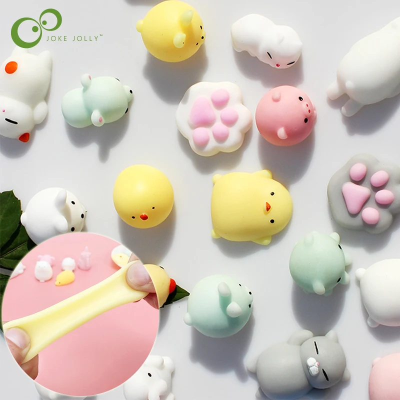 10 шт. все разные милые мягкие кошечки Mochi медленно поднимающиеся сдавливающие
