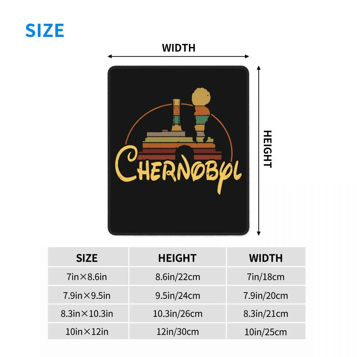 Чернобыль фантазия логотип коврик для мыши РБМК Рентген не большой страшно с