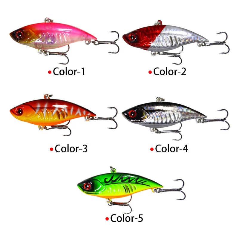 

XY-318 VIB 6.5cm 11g Luya Lures Submerged With Bead Sinking Sub-bait Bionic 3D Fishs Artificia Spinning Tackle Fishing Gear