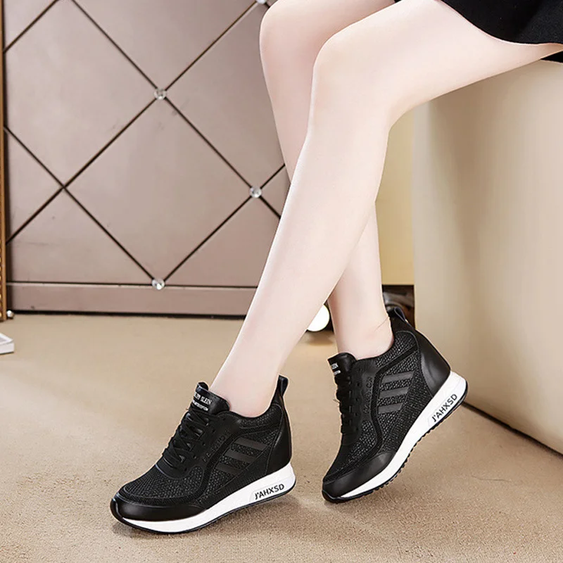 

Casual women's platform shoes, sports shoes platform for women vulcanized leather