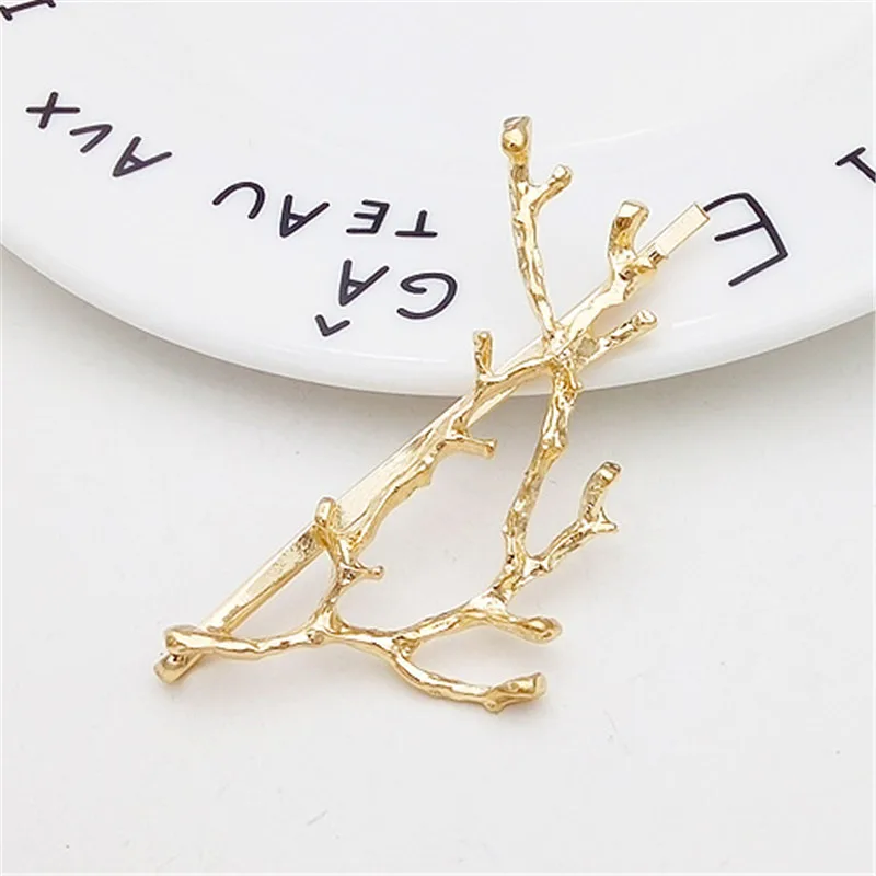 Retro Antlers Branches alloy Hair pins Side Clips Crystal Accessories Rim For Women Bows Headband -4 |