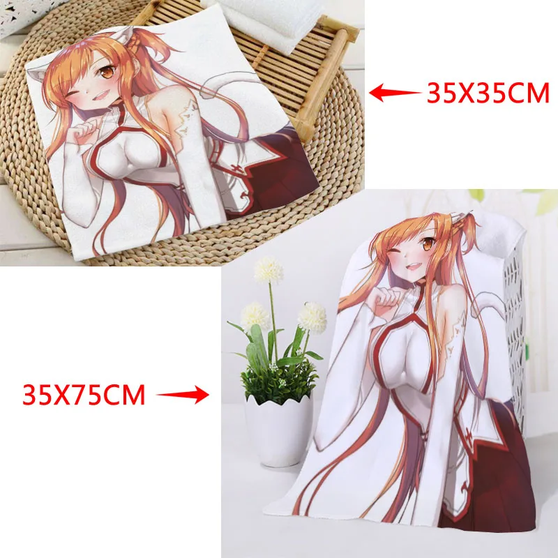 Пользовательское квадратное полотенце с принтом аниме кошки девушки s из