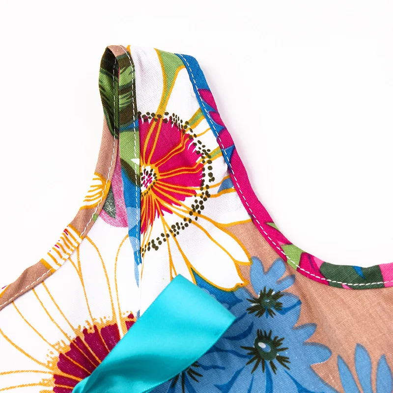 Детское платье с оборками Unini-yunFashion летнее праздничное принцессы цветочным