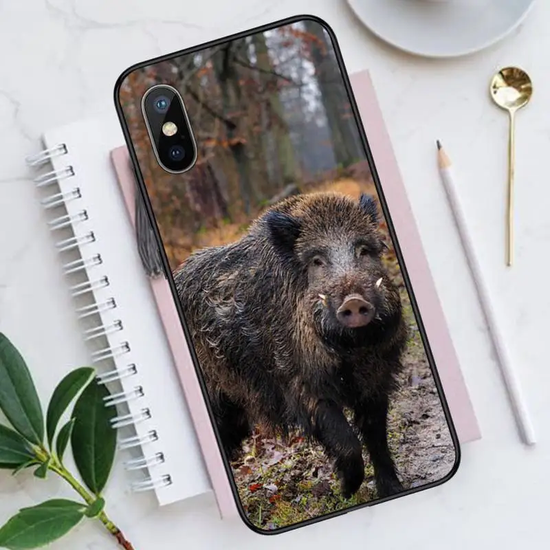 

Horror Animal Wild Boar Phone Case for iPhone 11 12 pro XS MAX 8 7 6 6S Plus X 5S SE 2020 XR Luxury brand shell funda coque