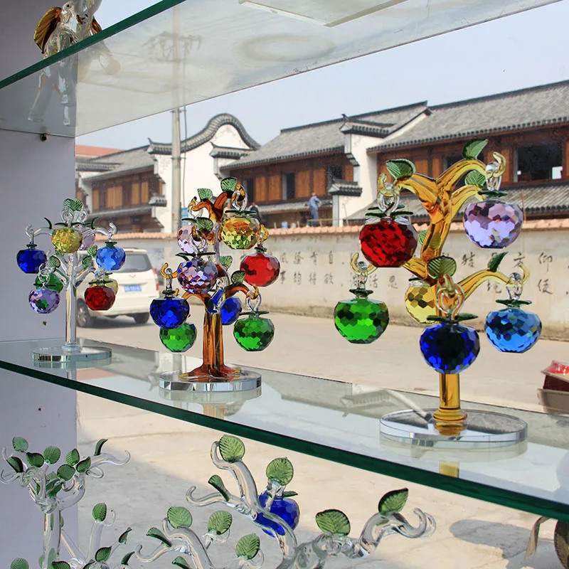 Хрустальные украшения из яблони с 6/812 шт висячие граненые яблоки домашний Декор