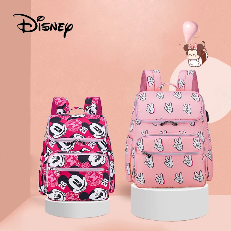 New Disney Mickey Diaper Bags Baby Care Bag Changing Nappy Storage Bag Stroller Large Capacity Baby Travel Backpack Mommy Bag