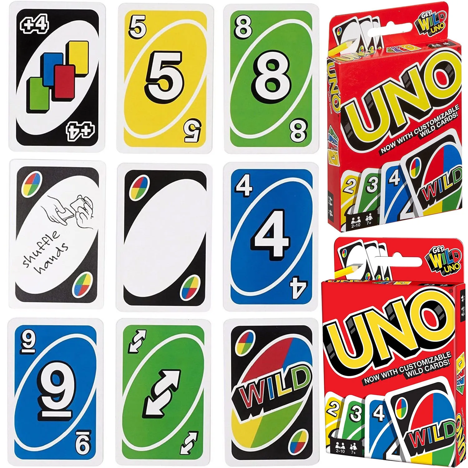 Дикая игра для карт UNO Mattel оригинальная семейная Веселая игрушка покера