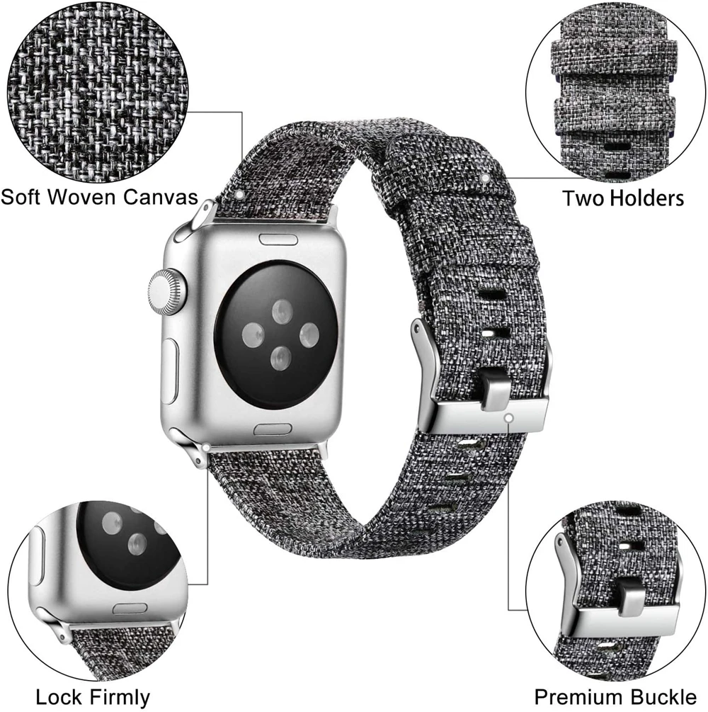 Ремешок тканевый для Apple Watch 5 Band спортивный браслет iWatch Series 4 3 40 мм 38 44 42 мм|Ремешки