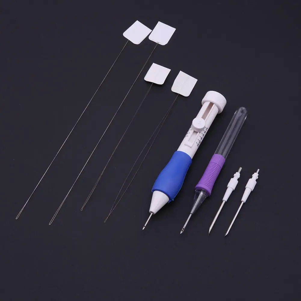 Punch Needle Set 3 Needles 2 Threaders Craft Tool DIY Embroidery 1.3mm 1.6mm 2.2mm Hand Sewing | Дом и сад